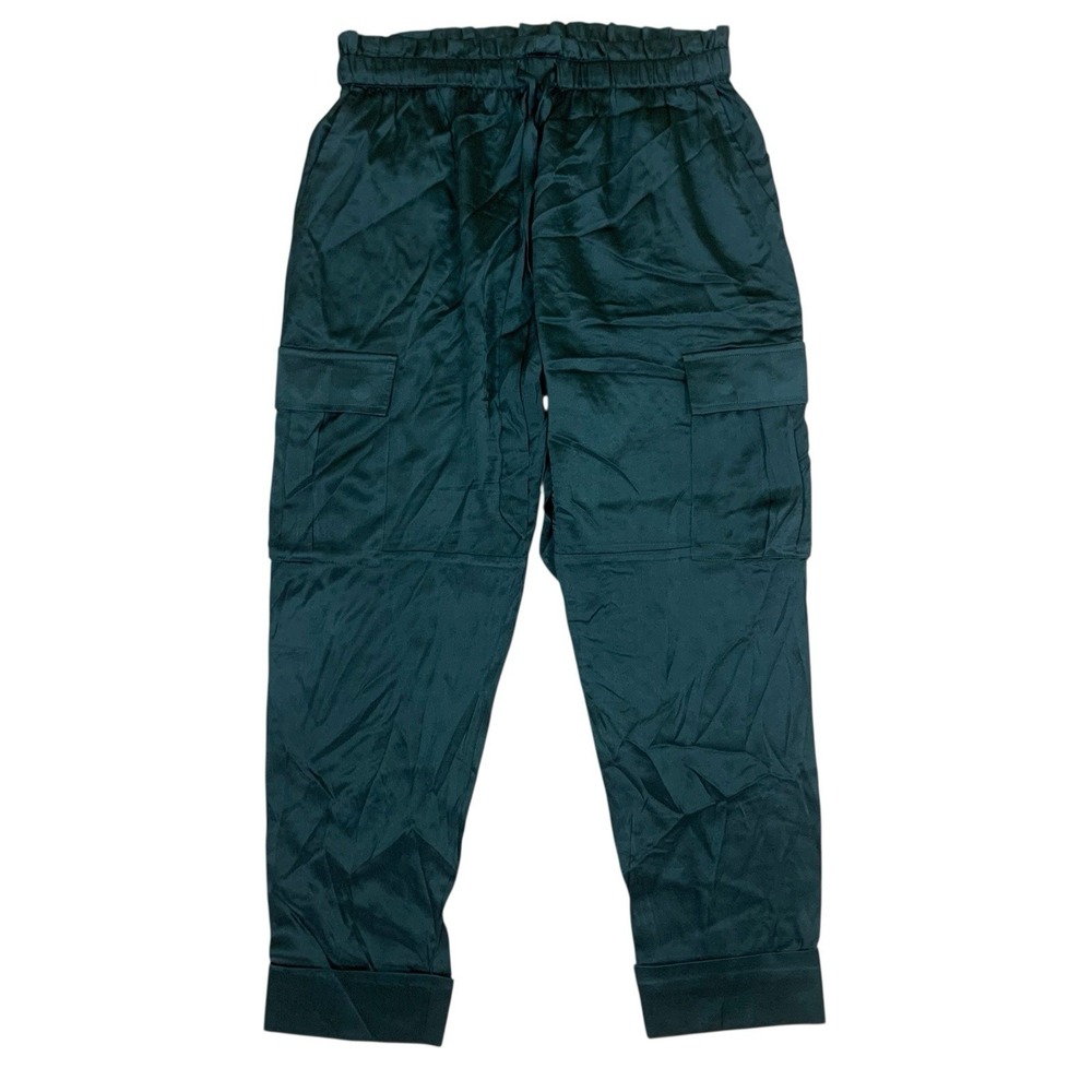 Cami NYC Silk Cargo Jogger Pants Elastic Waist Luxe Lounge Utility XS